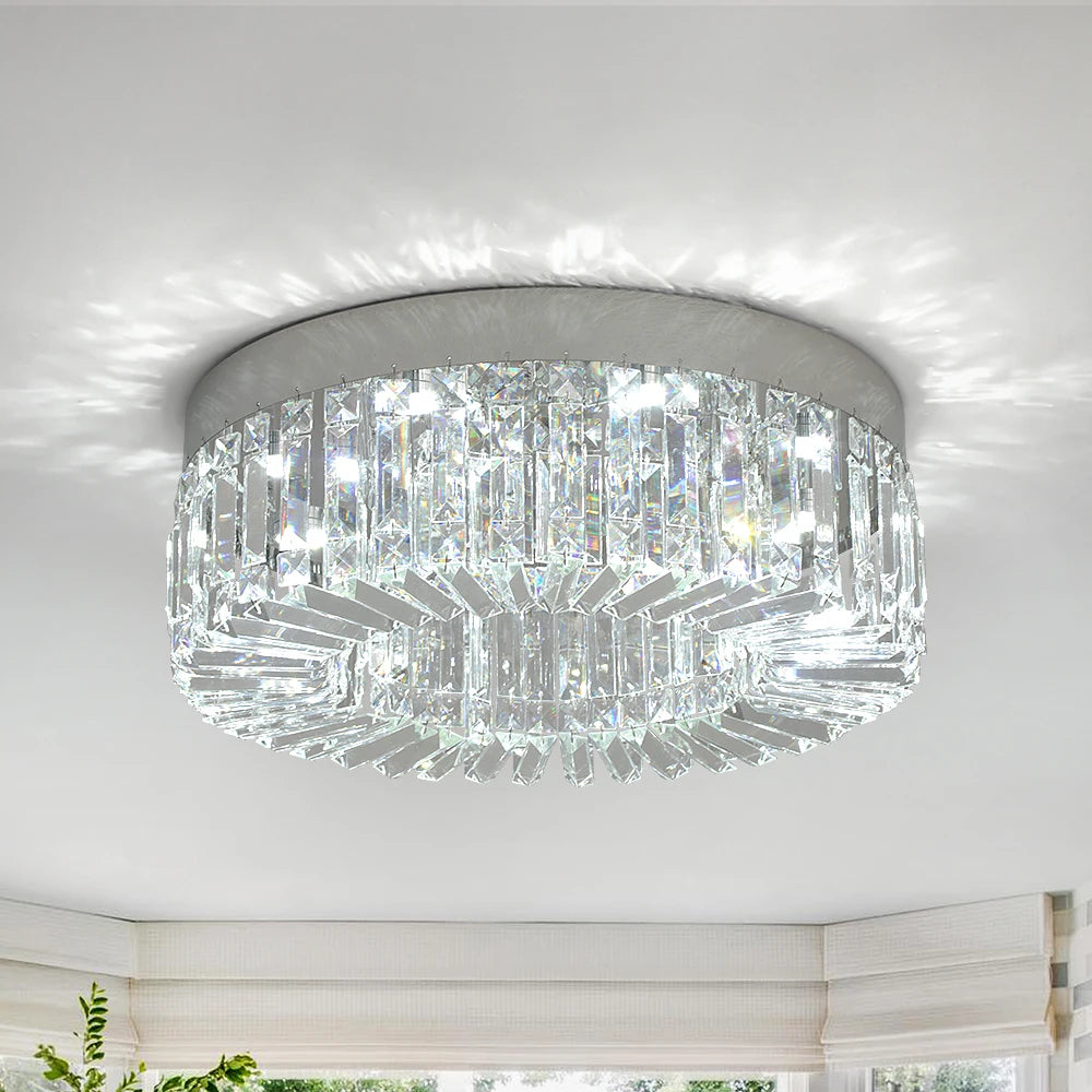 VETRULUS Crystal Ceiling Lamp Modern Chandelier Living Room