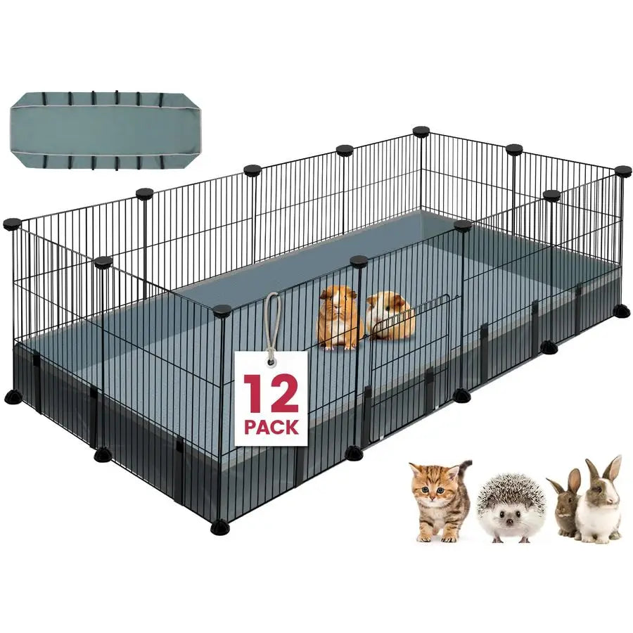 Small Animal Playpen With Waterproof Mat For Guinea Pigs Pets