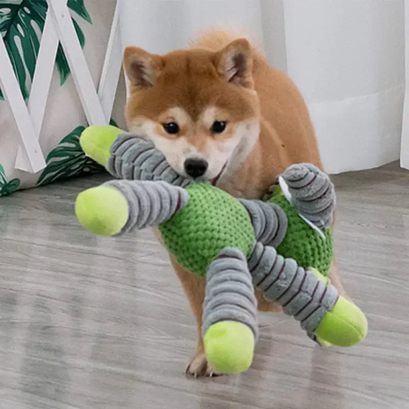 Indestructible Dog Squeaky Plush Chew Toy For Training