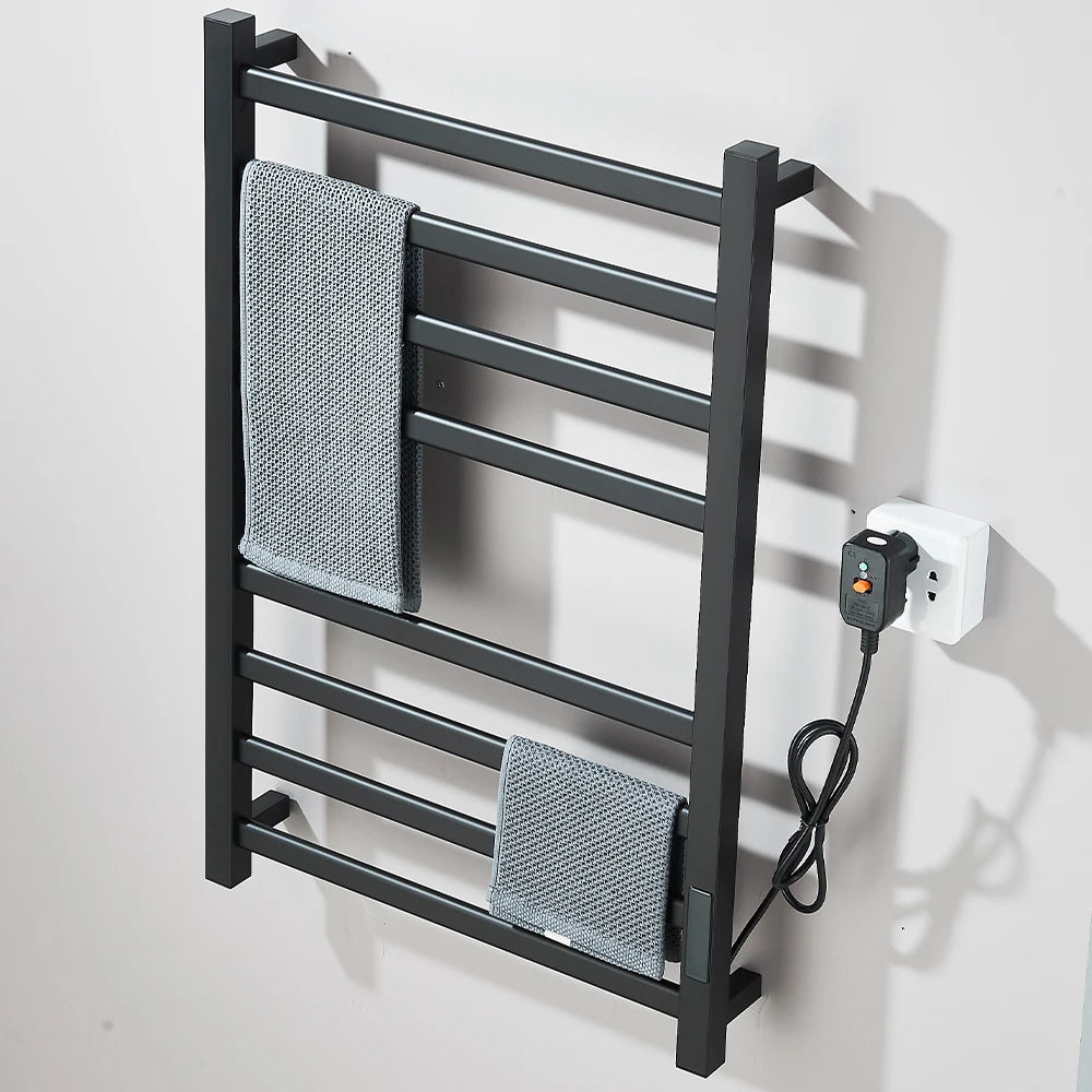 Onyzpily Thermostatic Heated Towel Rack With Digital Display Stainless Steel