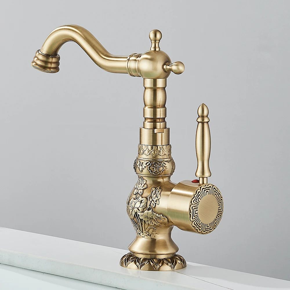 Quyanre Basin Faucet Single Hole Deck Mounted Tap Vessel Sink