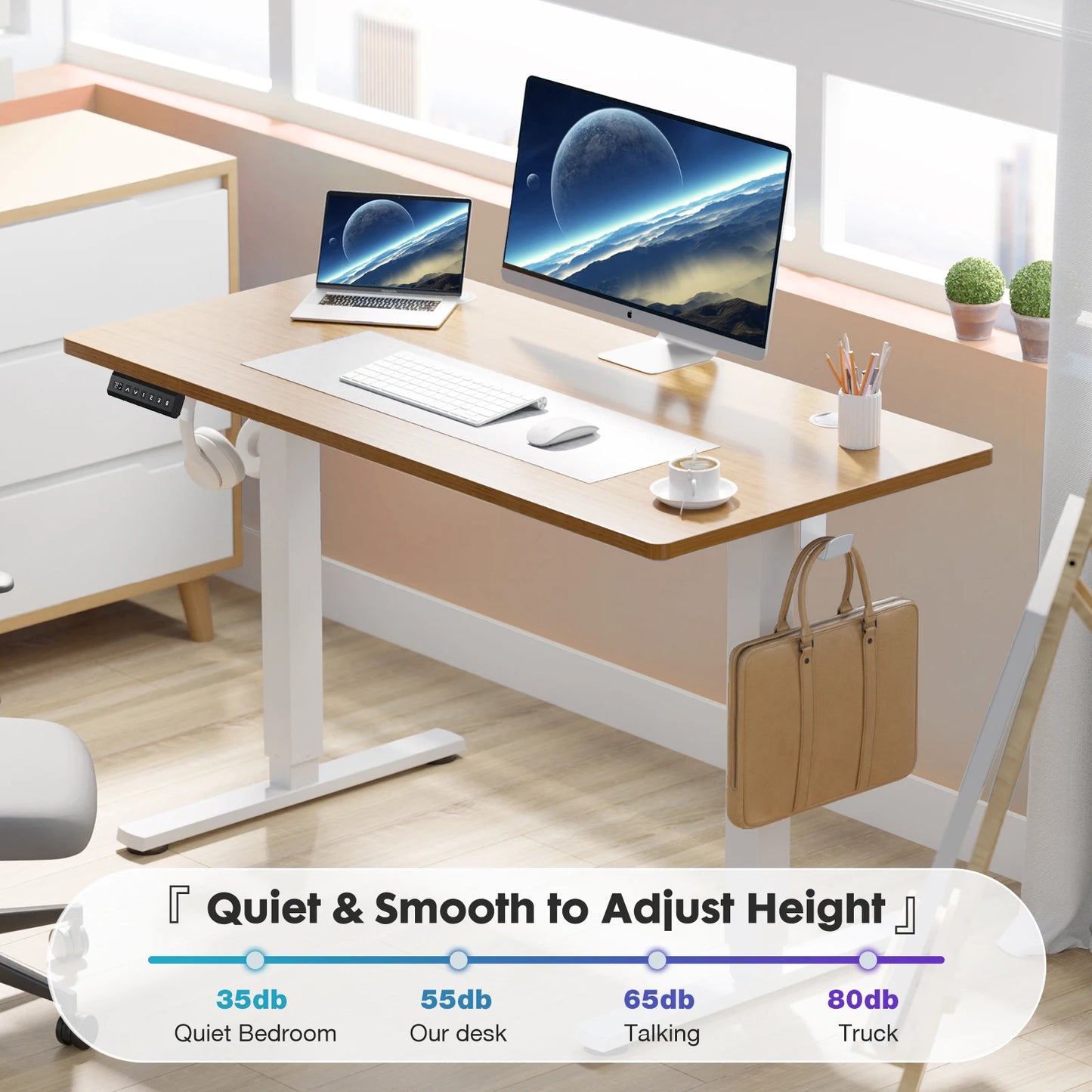 JHK Electric Standing Desk Adjustable Sit Stand Workstation