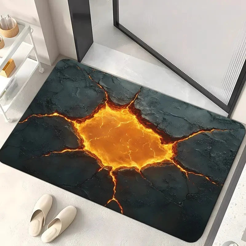 Washable Living Room Decoration Koi Carpet 3D Visual Effect Anti-slip Floor Mat Bathroom Door Rug Waterproof Rugs for Bathroom