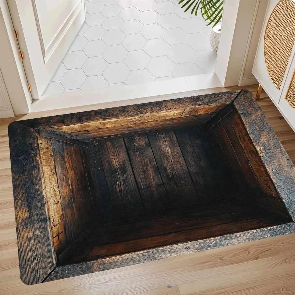 Washable Living Room Decoration Koi Carpet 3D Visual Effect Anti-slip Floor Mat Bathroom Door Rug Waterproof Rugs for Bathroom