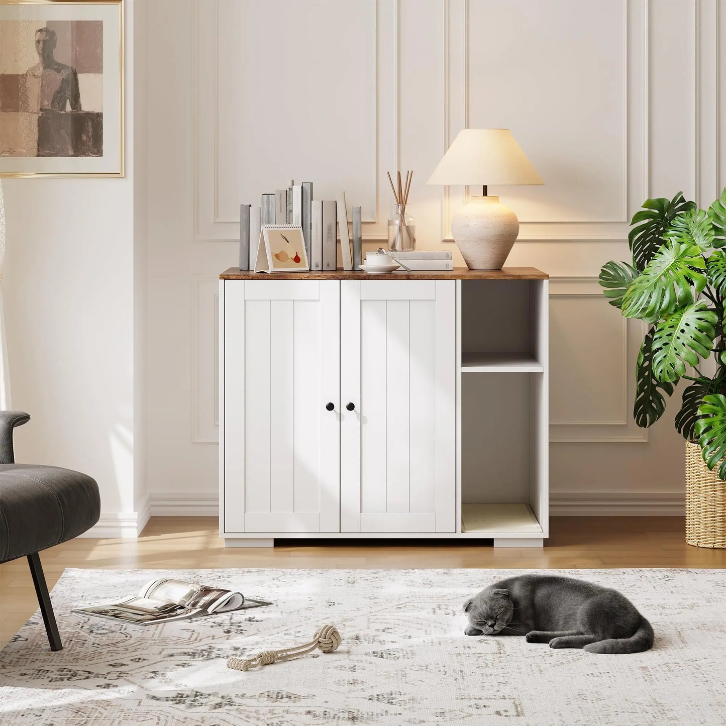 HiMISSCN Cat Litter Enclosure For Litter Robot 3/4