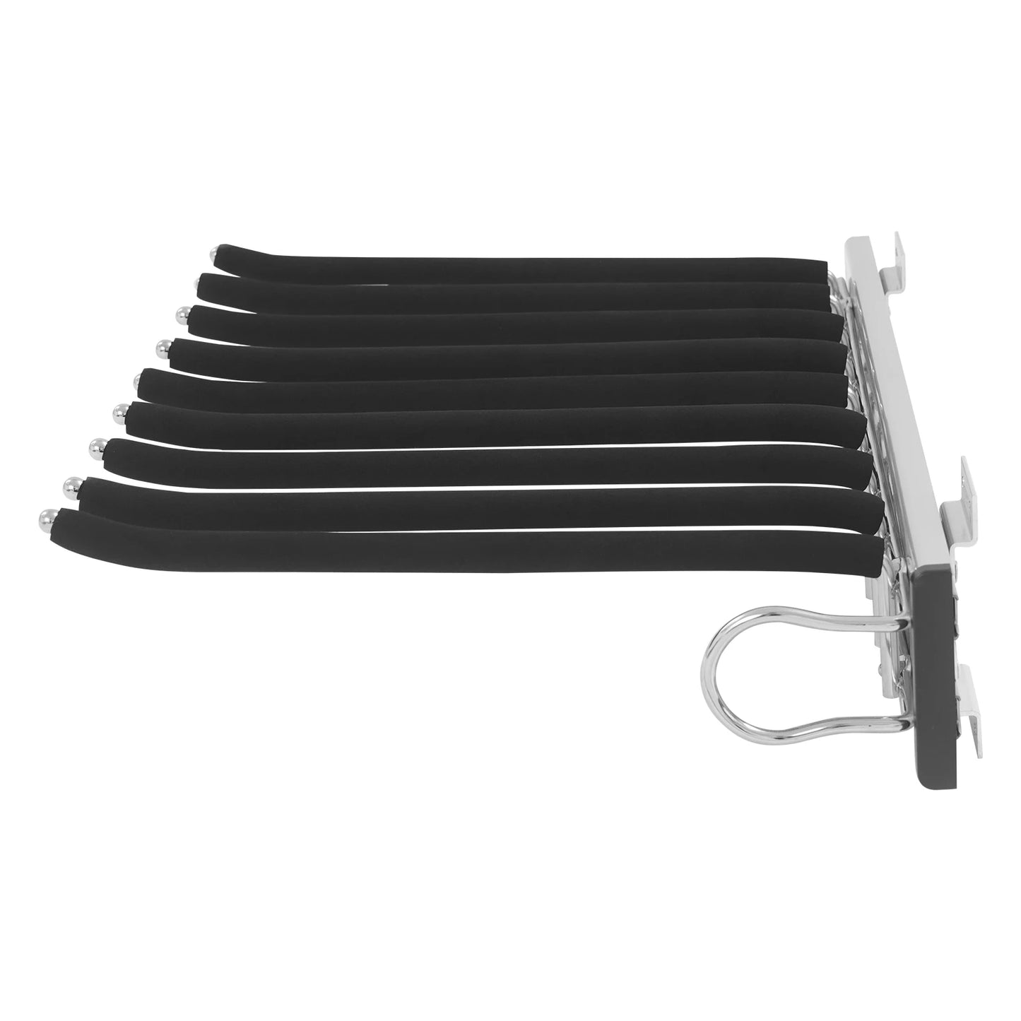 9 Arms Pull Out Trousers Rack Wardrobe Pants Organizer Retractable Closet Pants Hanger Right Left Side Mount