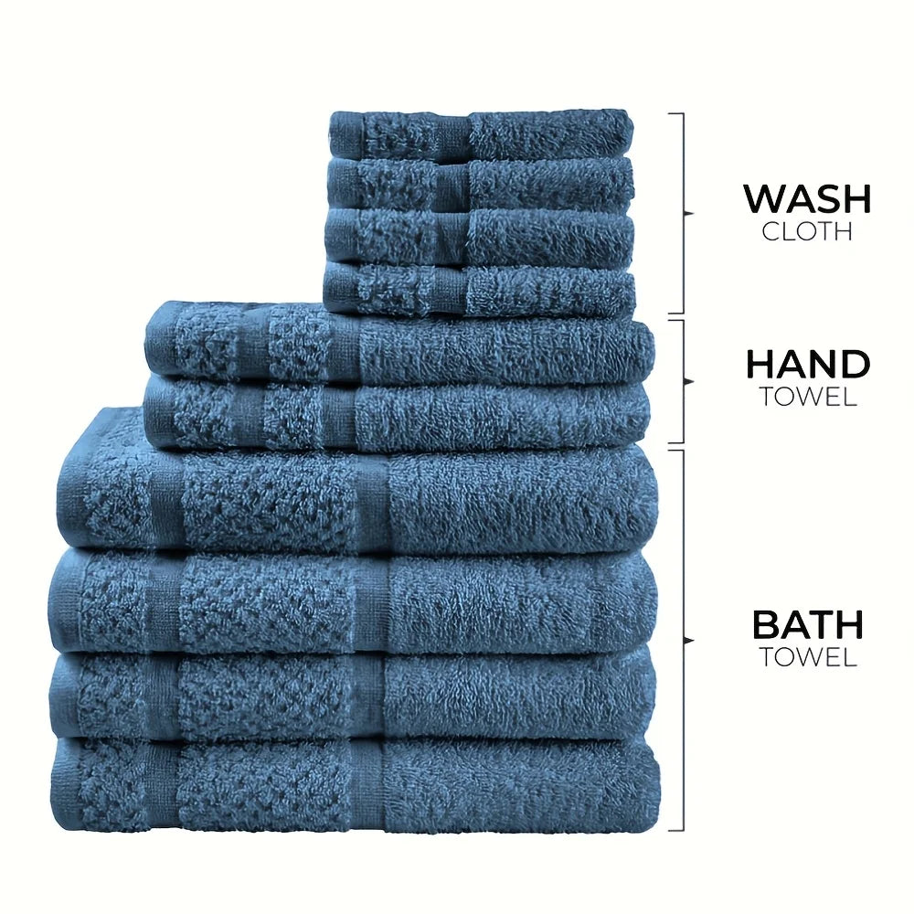 Cotton Bath Towel Set Quick Drying Absorbent