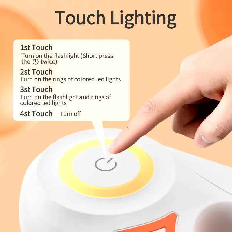 Automatic Retractable Dog Leash With LED Flashlight Nylon Lead