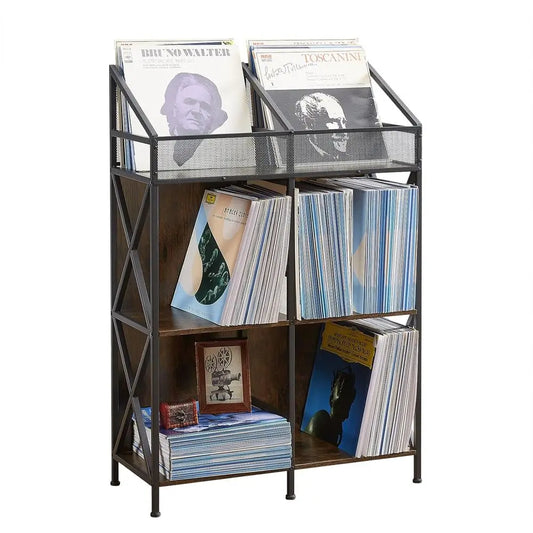 Six-Grid Vinyl Record Storage Rack