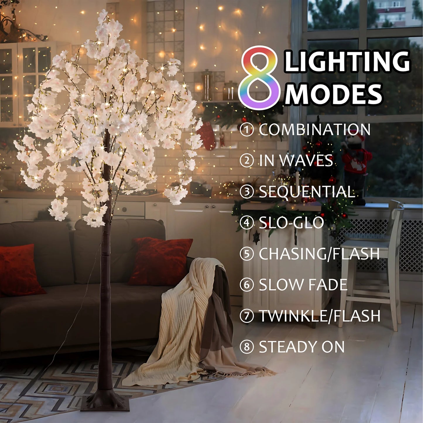 Cherry Blossom Tree Light With 450 LEDs For Indoor Decoration