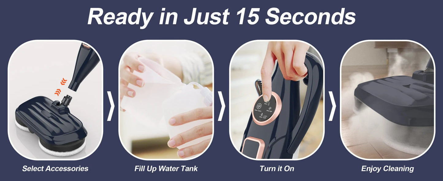 Devoac VM6 Scrubbing Steam Mop 1300W Powerful Floor Steamer