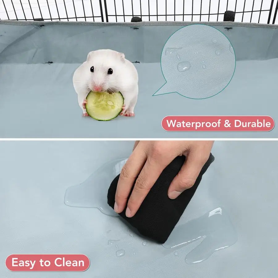 Small Animal Playpen With Waterproof Mat For Guinea Pigs Pets