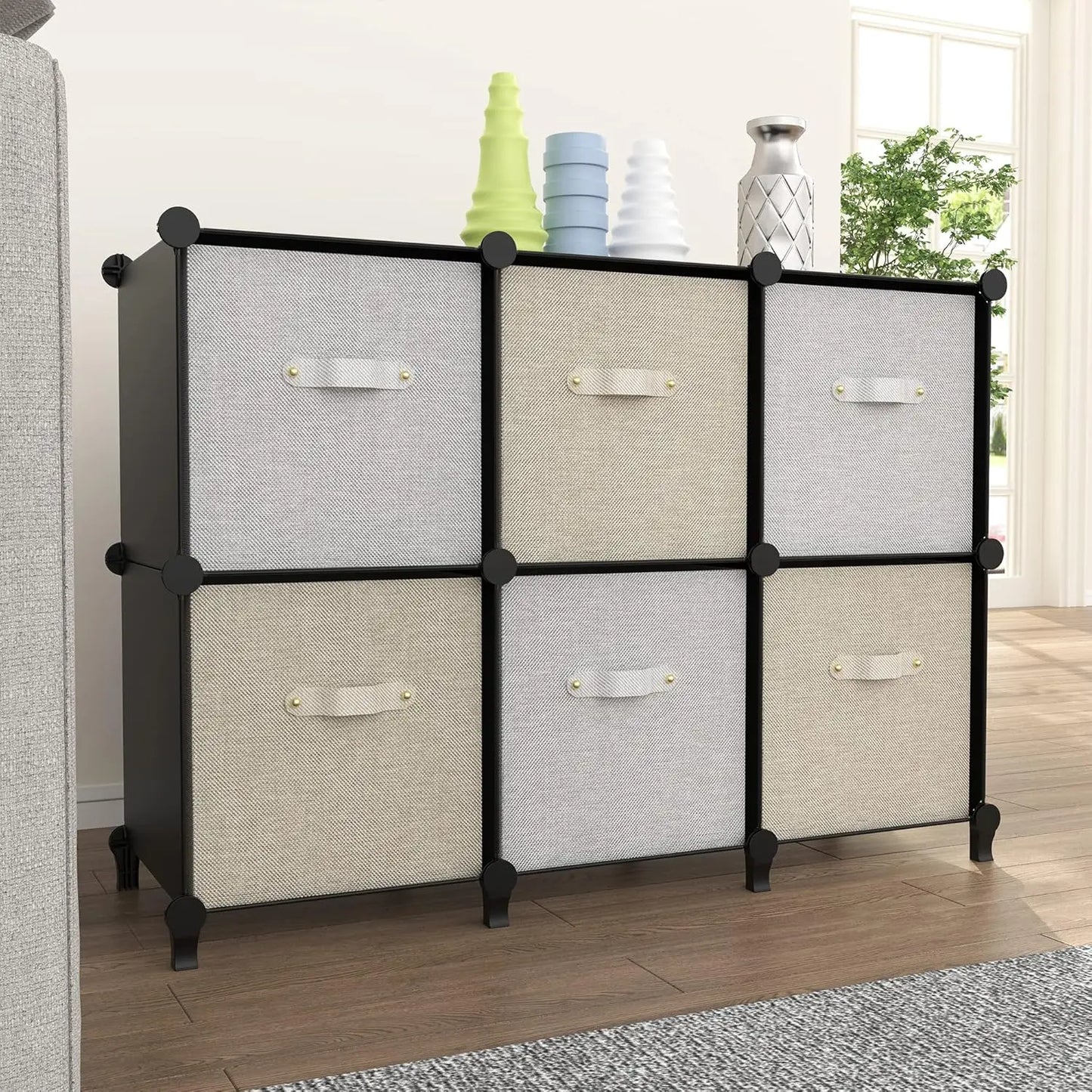 6-Cube Storage Organizer for Kids Bedroom and Bathroom