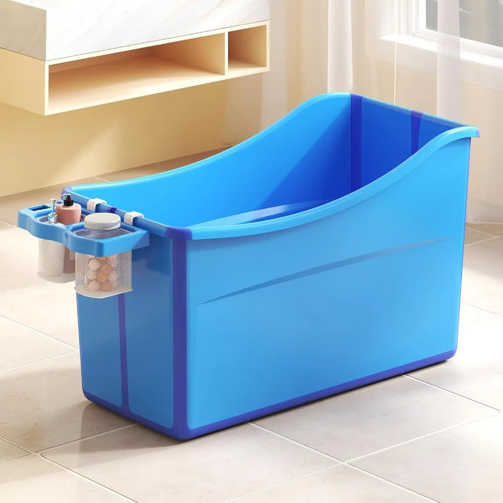 Portable Foldable Baby Bathtub with Thermometer for Toddlers - Large Size for Kids