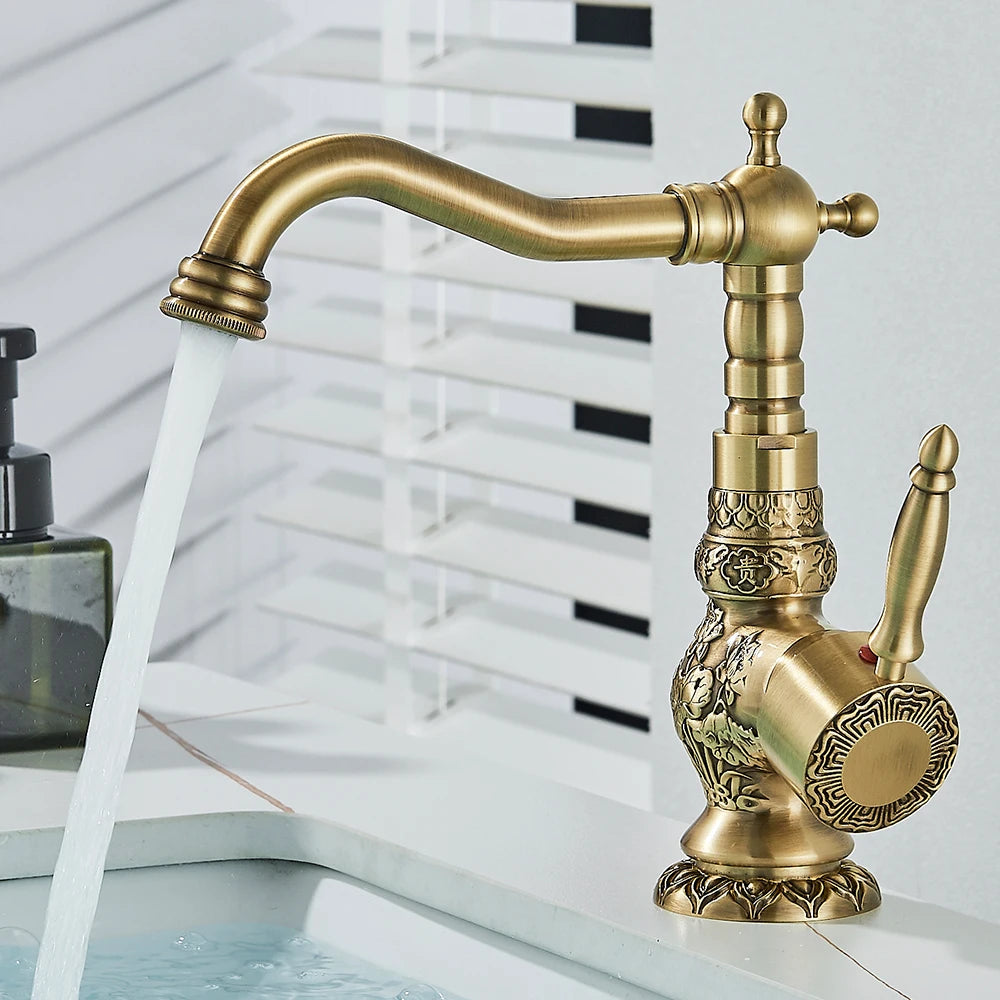 Quyanre Basin Faucet Single Hole Deck Mounted Tap Vessel Sink