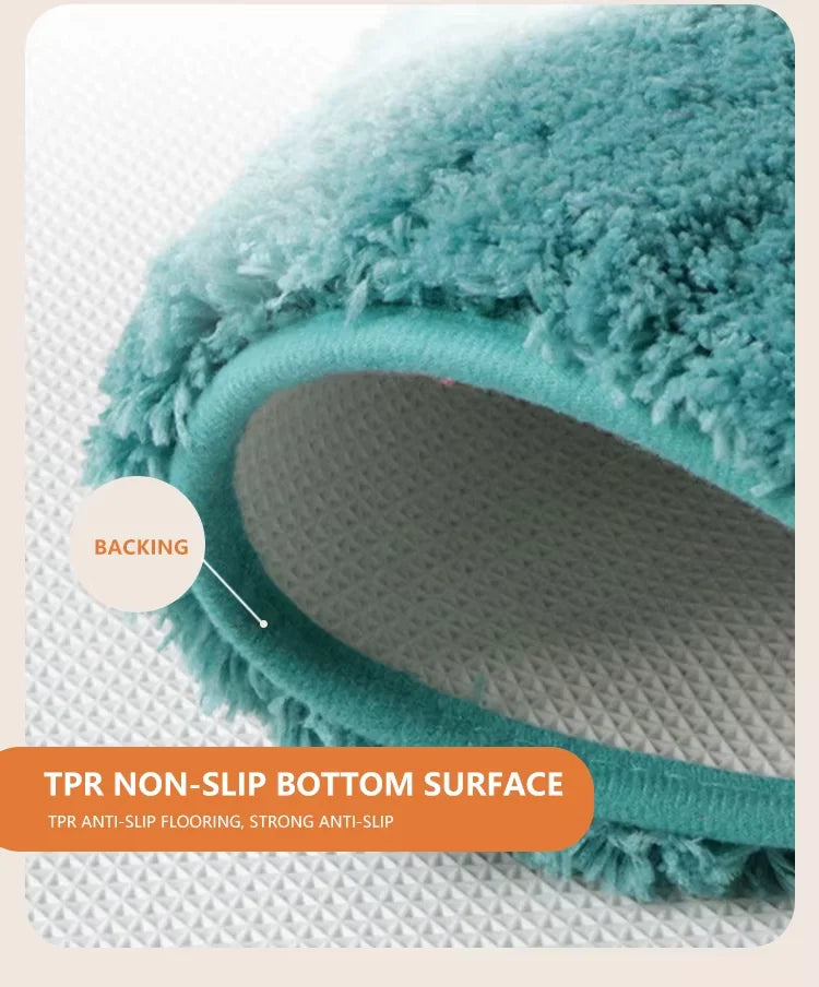 Super Absorbent Non-slip Bathroom Mat Plush Microfiber Quick Dry Washable Soft Bath Rug for Tub Balcony