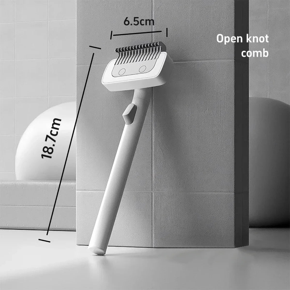 Stainless Steel Pet Comb With Rounded Knife Head For Pets