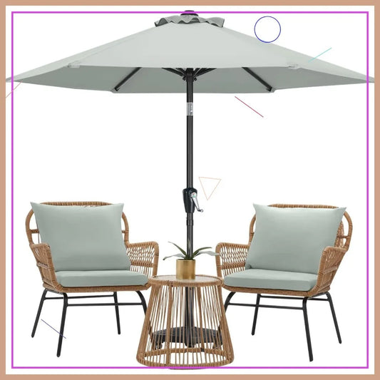 Patio Umbrella With Crank And Tilt For Outdoor Tables