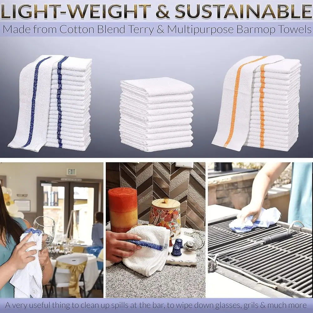 XMSJCraft Of Weaving Cotton Blend Kitchen Towels With Stripes