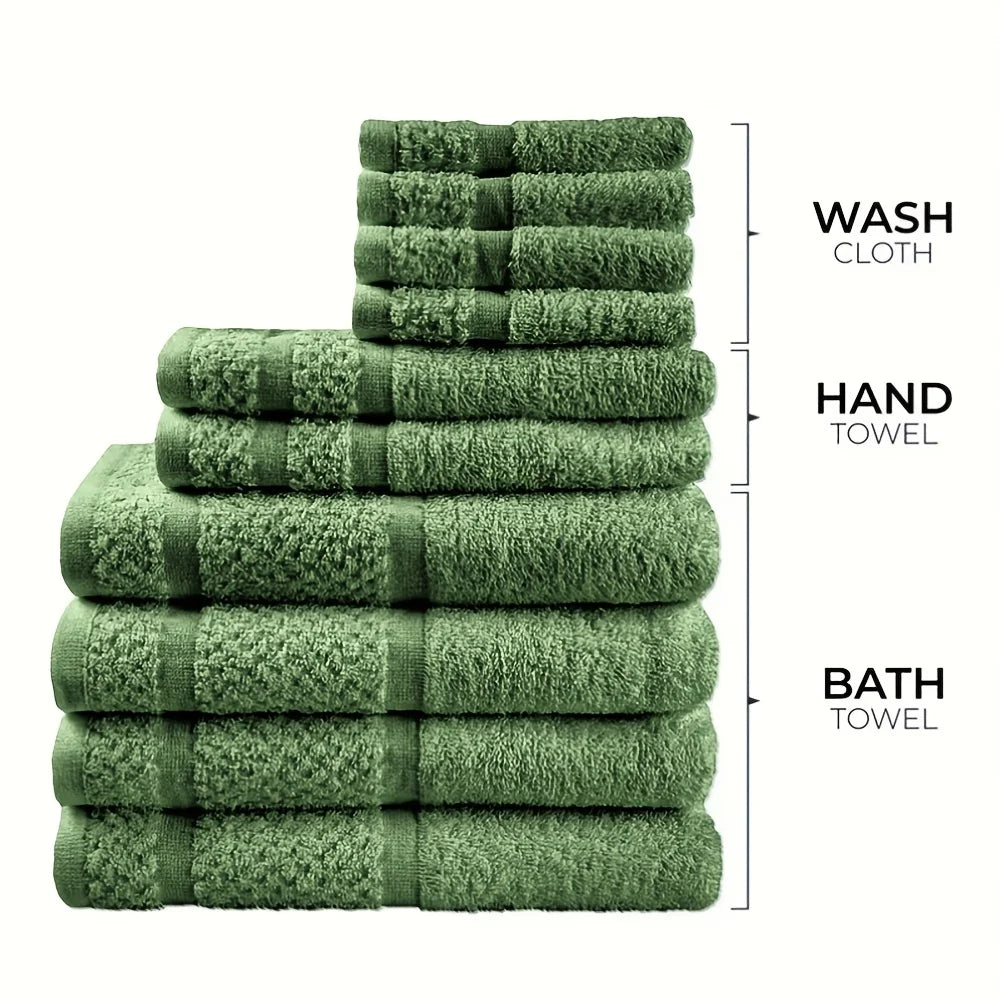 Cotton Bath Towel Set Quick Drying Absorbent