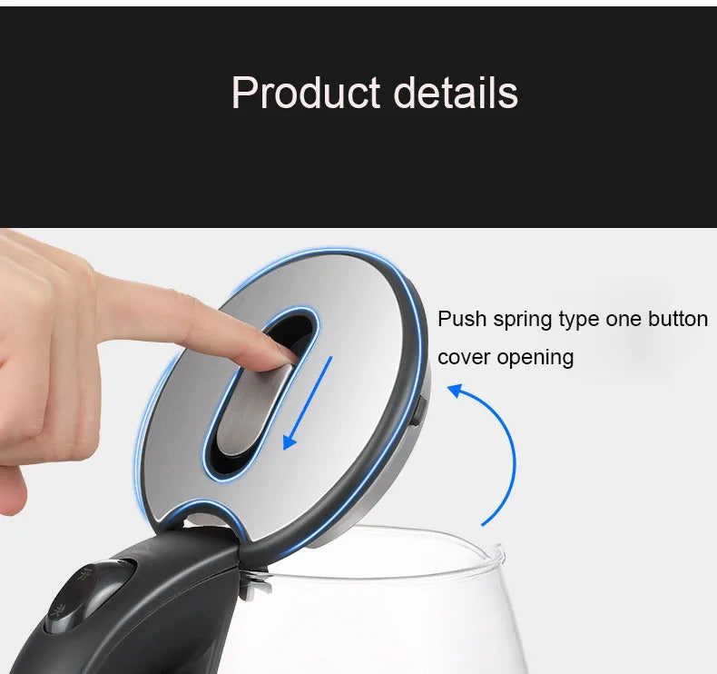 AEHOMEC Electric Kettle Glass Teapot With Auto Shutoff