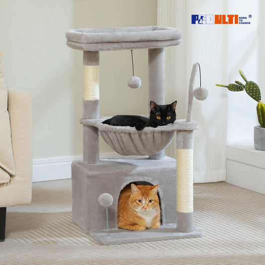 PAWZ Road 4-In-1 Cat Tree With Condo And Cozy Perch