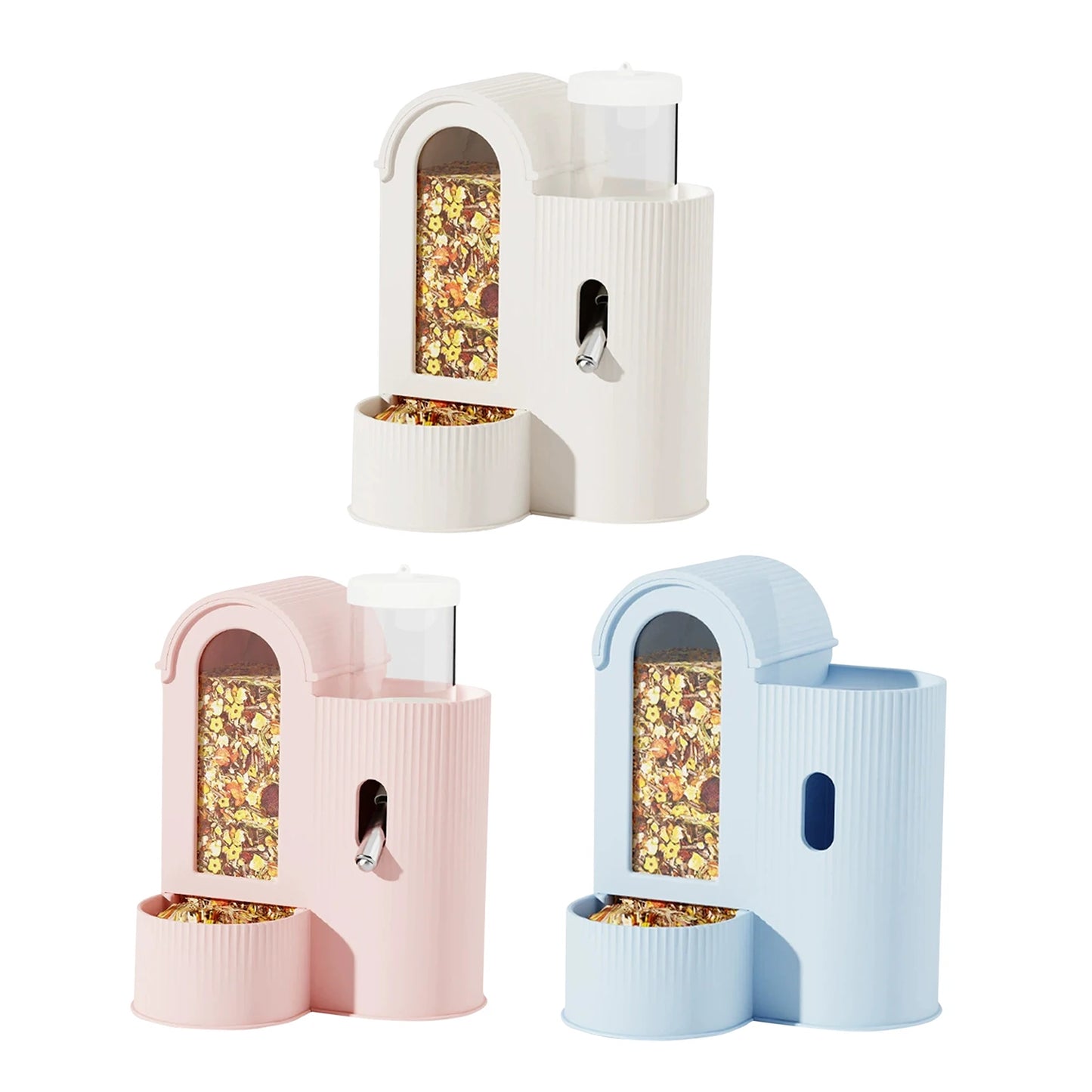 Alloet 2 in 1 Automatic Hamster Feeder and Waterer No Drip Dispenser