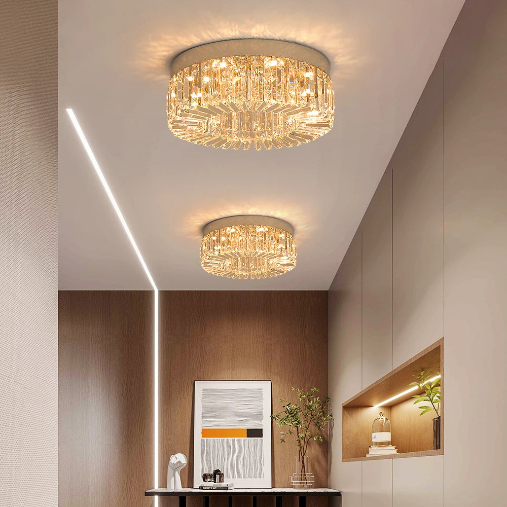 VETRULUS Crystal Ceiling Lamp Modern Chandelier Living Room