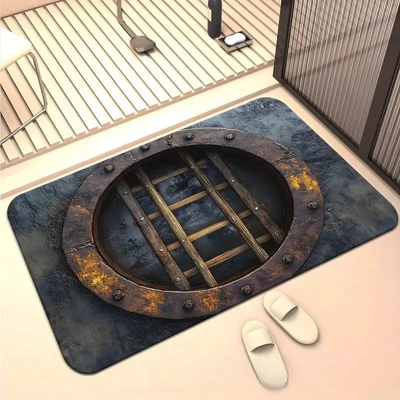Washable Living Room Decoration Koi Carpet 3D Visual Effect Anti-slip Floor Mat Bathroom Door Rug Waterproof Rugs for Bathroom