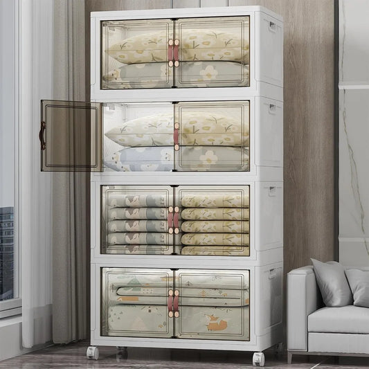 Durable Plastic Stackable Storage Bins With Lids And Wheels