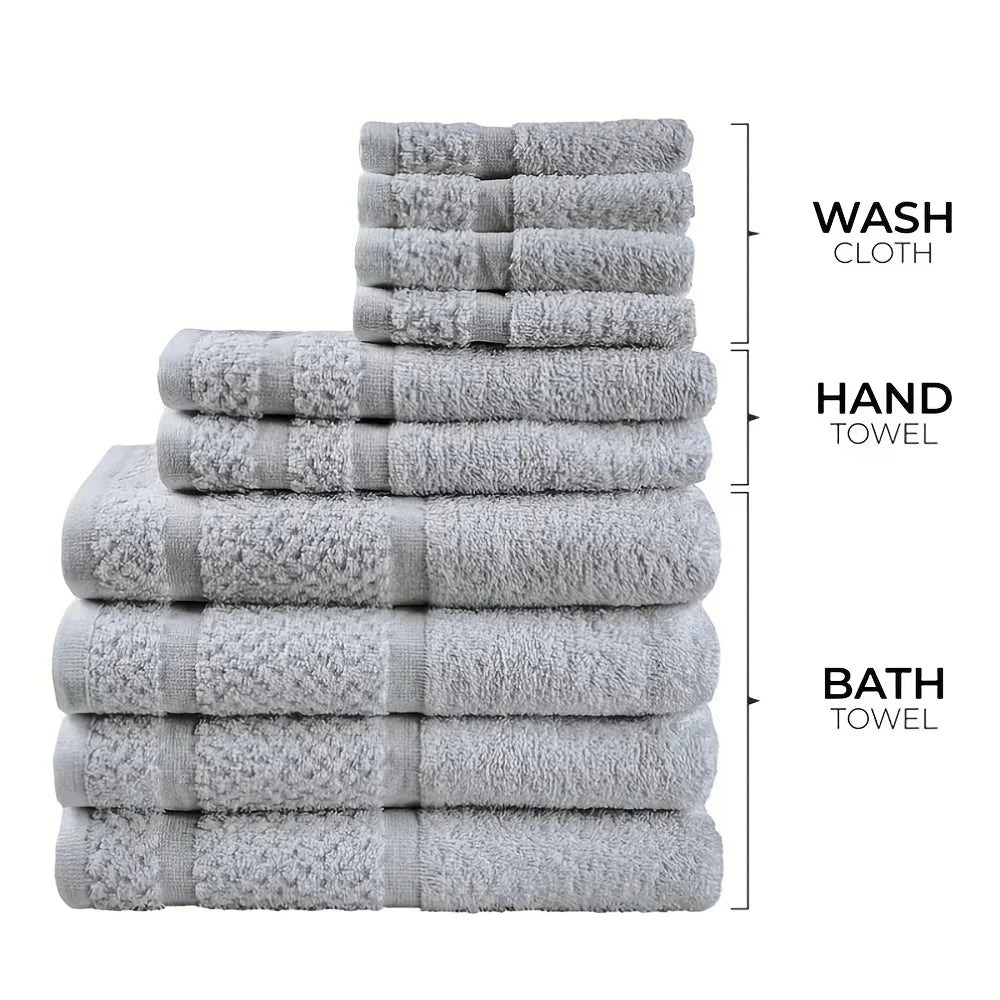 Cotton Bath Towel Set Quick Drying Absorbent