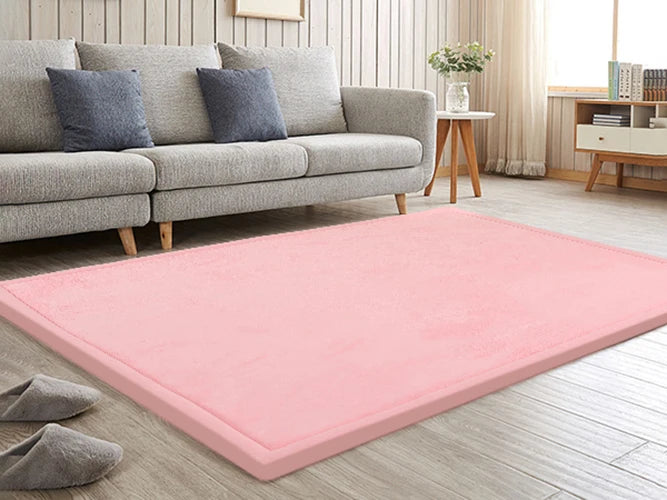 Carpet For Floor 2cm Thick Memory Foam Playpen Mat With Non-slip Bottom For Living Room Soft Velvet Minimalist Carpet Kids Rugs