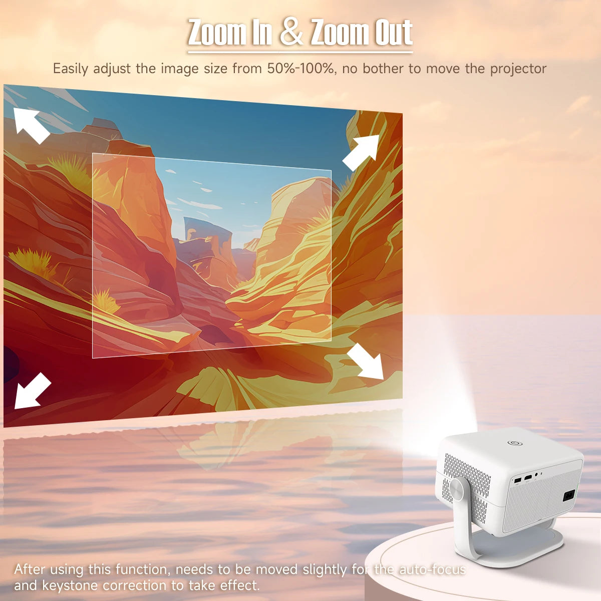 Magcubic Portable 1080P Projector Auto Focus Android 11 WiFi6