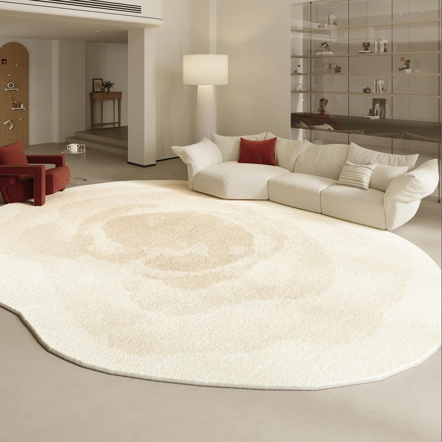 None Irregular Shapes Modern Living Room Rug Plush Floor Mat
