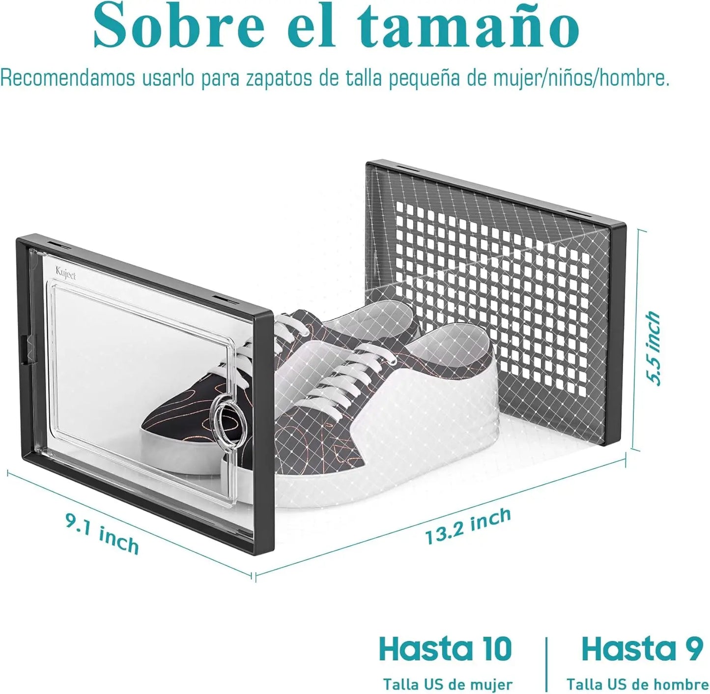 Clear Stackable Shoe Storage Boxes With Lids Under Bed Organizer