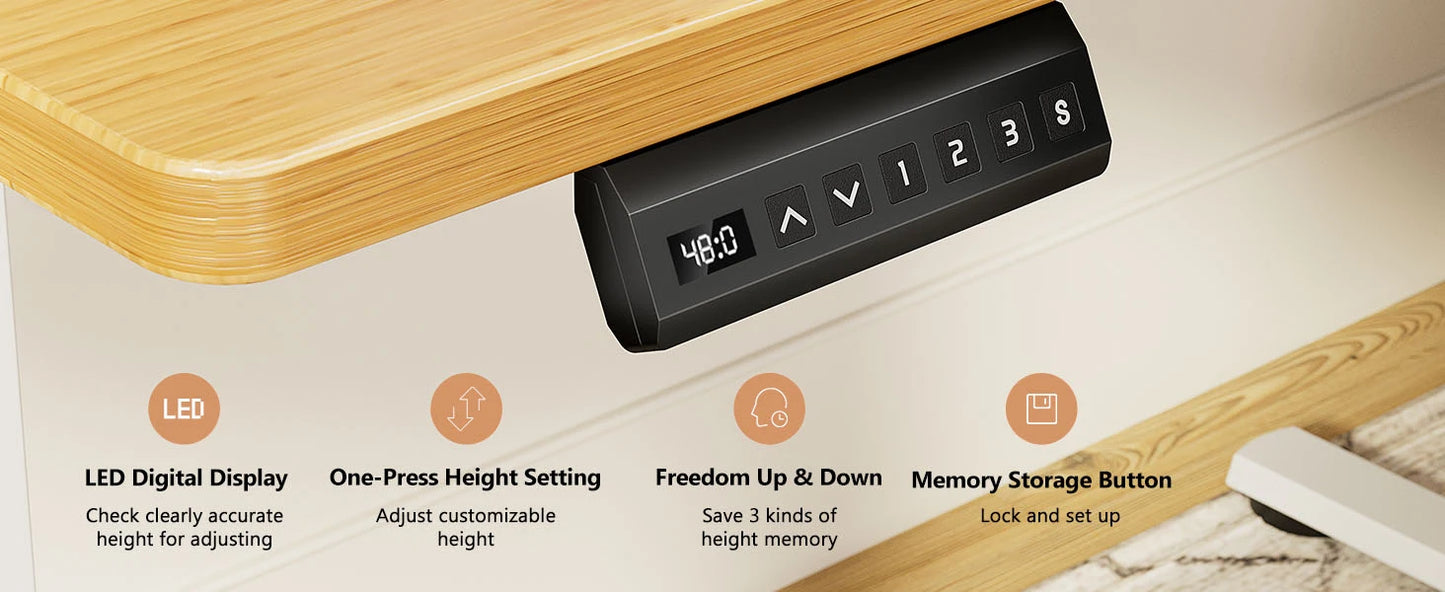 JHK Electric Standing Desk Adjustable Sit Stand Workstation
