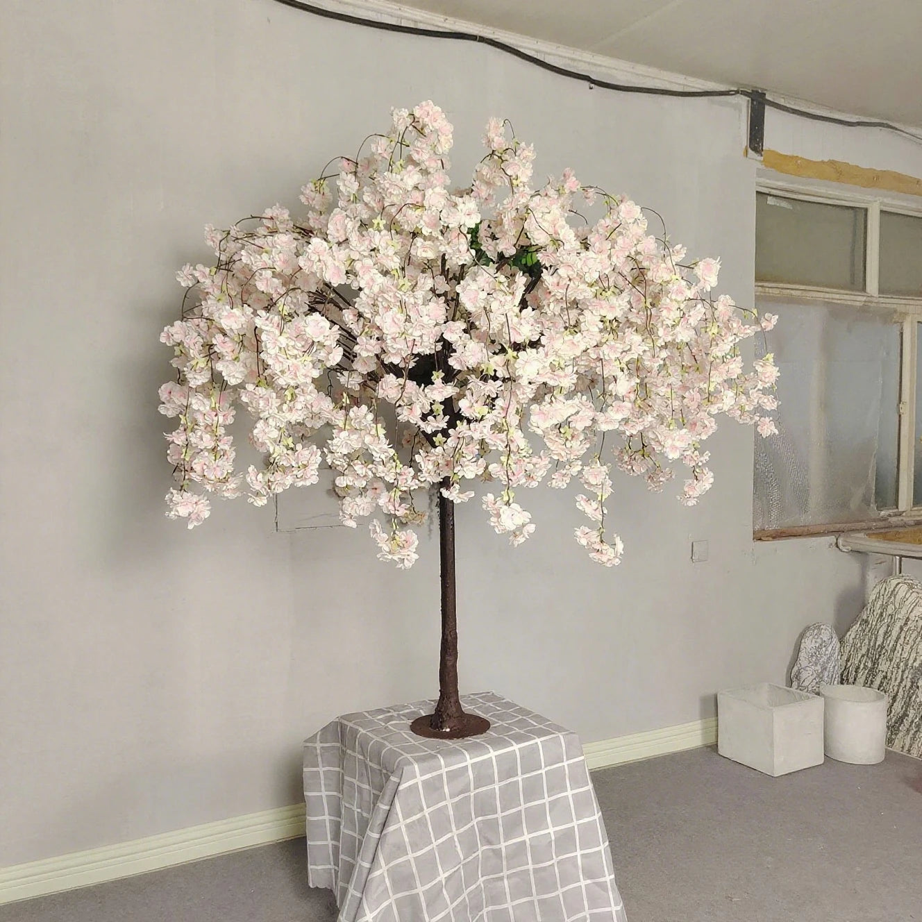 NONECN Simulation Cherry Blossom Floor Tree For Weddings And Decor