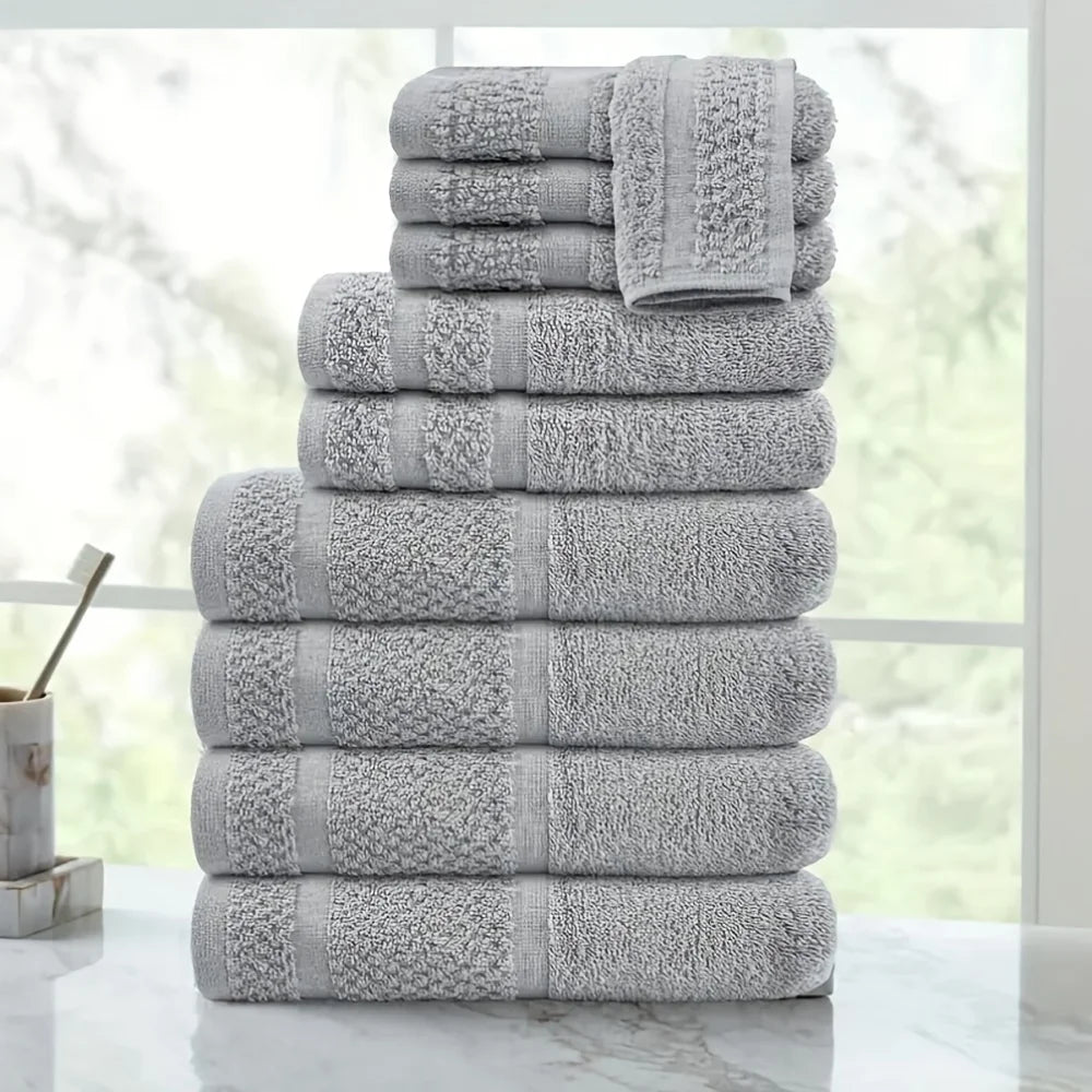 Cotton Bath Towel Set Quick Drying Absorbent