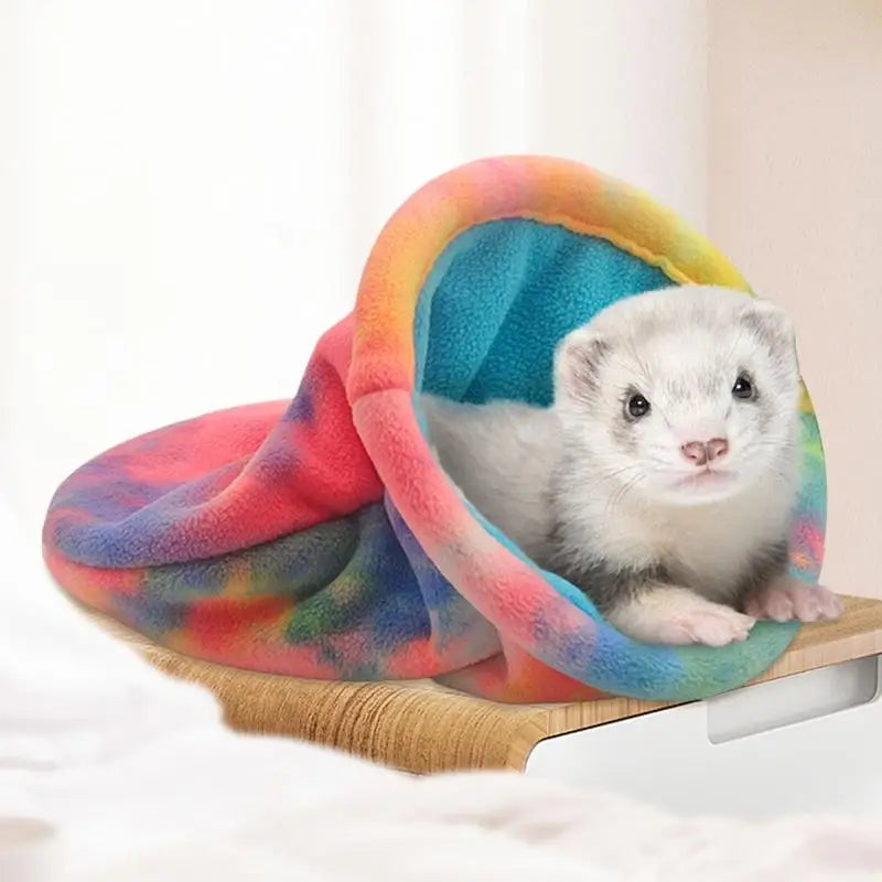 Chinchilla Bed Soft Hamster Snuggle Sack Fleece For Small Pets