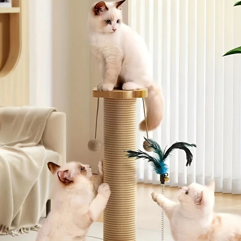 ATMDOGCN Tall Cat Tree Tower With Sisal Posts And Perch