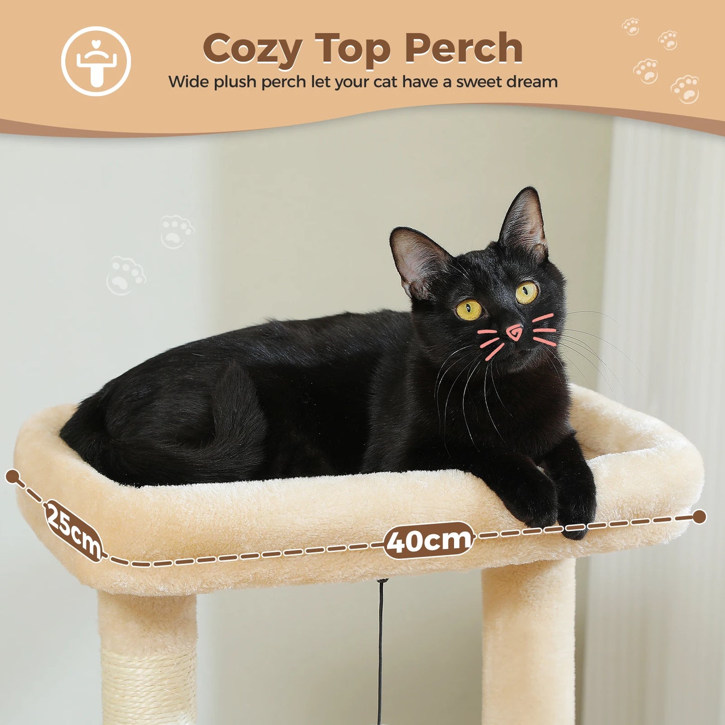 PAWZ Road 4-In-1 Cat Tree With Condo And Cozy Perch