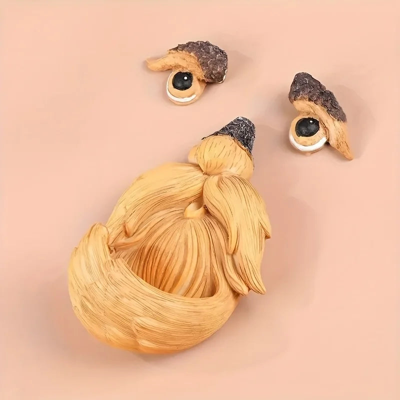 Tree Face Bird Feeder Outdoor Old Man Sculpture Garden Decor