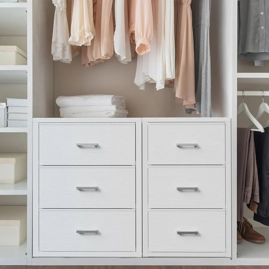 Three-Drawer Fabric Closet Organizer For Bedroom And Dorm Storage