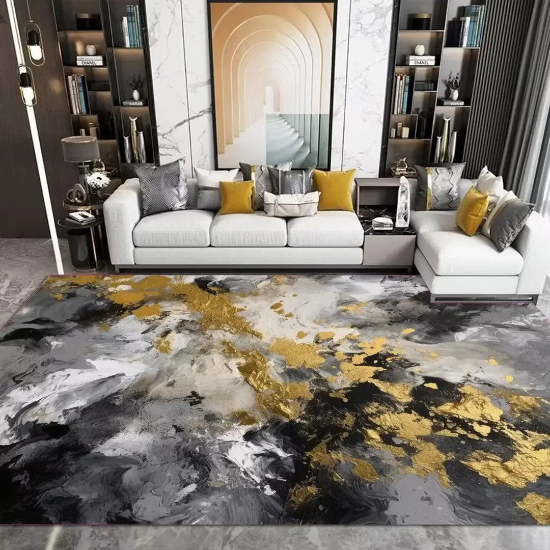 Geometric Washable Living Room Rug For Nordic Home Decor