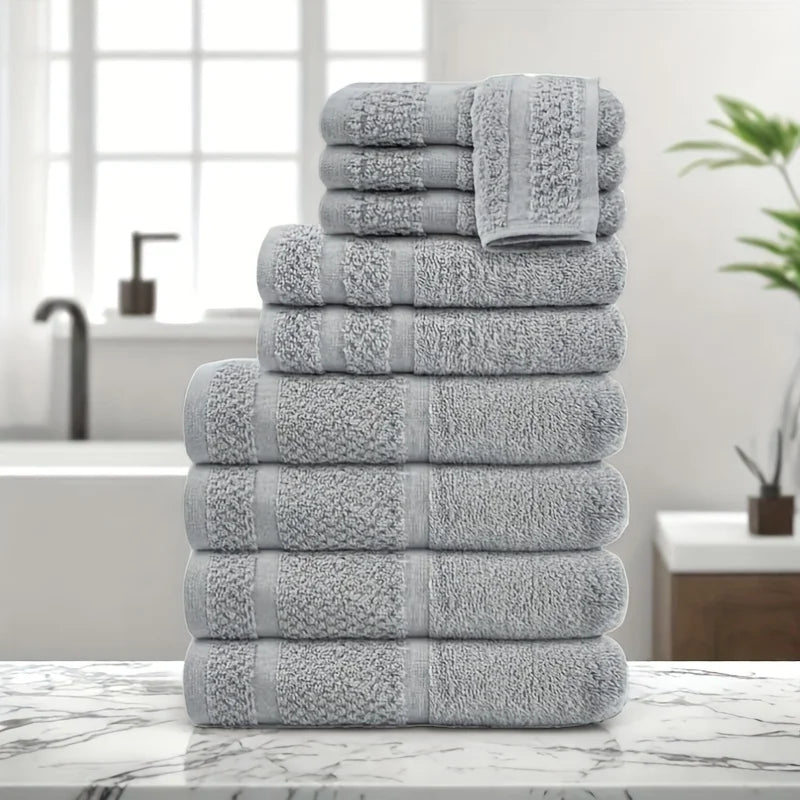 Cotton Bath Towel Set Quick Drying Absorbent