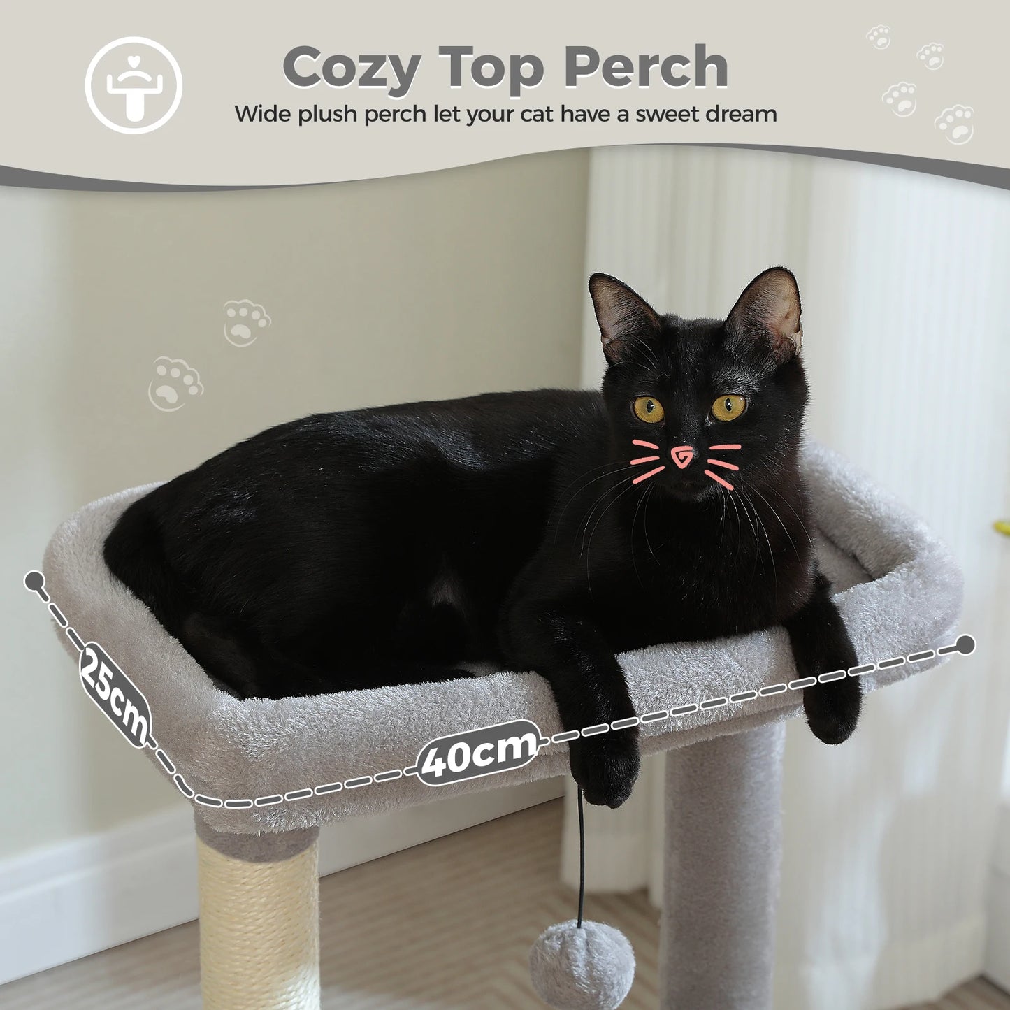 PAWZ Road 4-In-1 Cat Tree With Condo And Cozy Perch