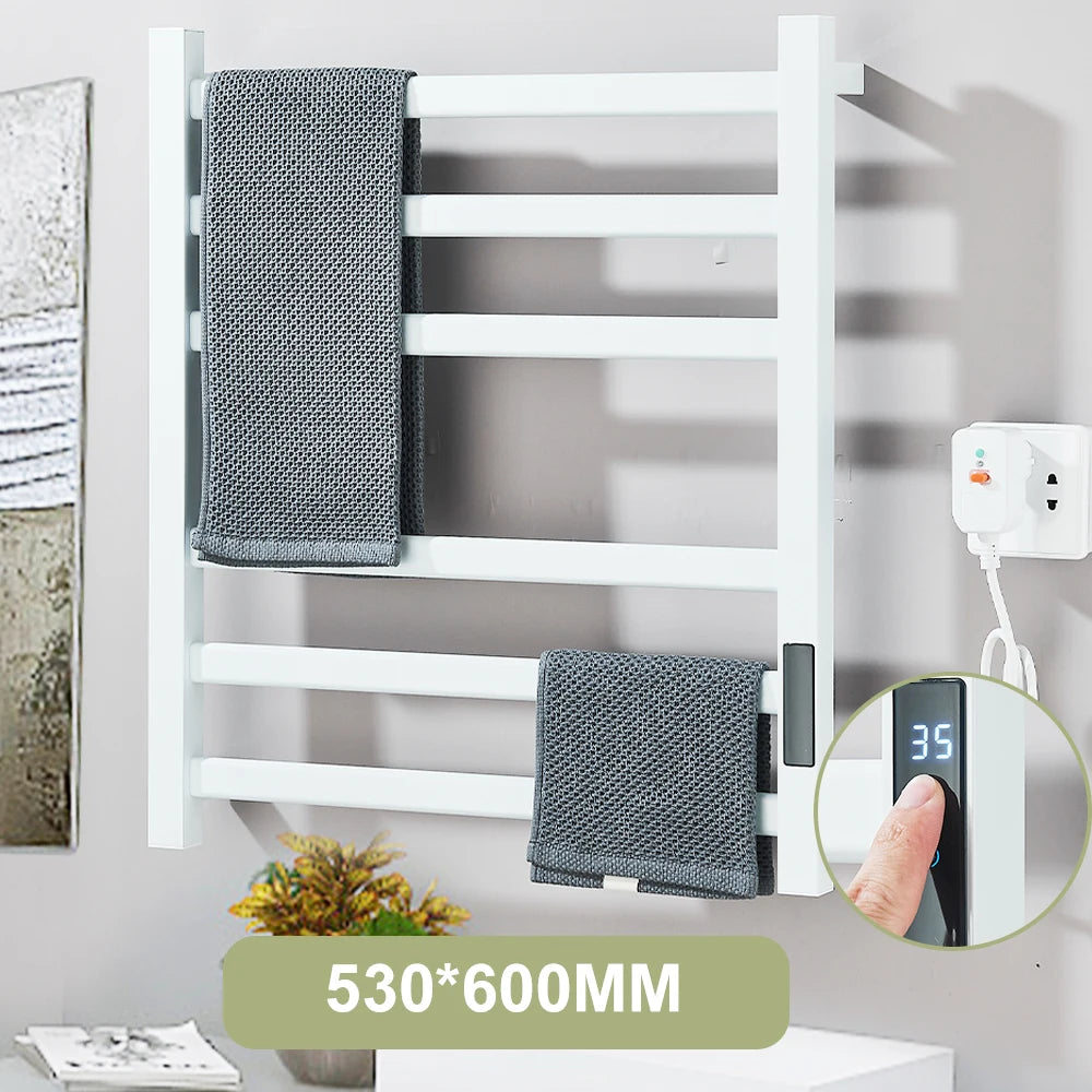 Onyzpily Thermostatic Heated Towel Rack With Digital Display Stainless Steel