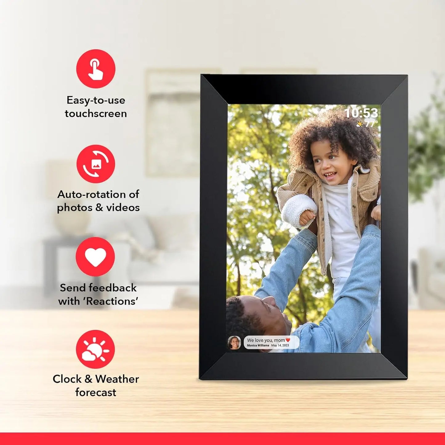 YENOCK 32GB Frameo Smart WiFi Digital Photo Frame Plus