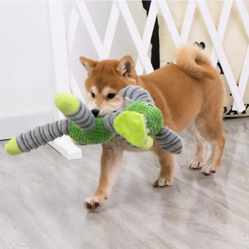 Indestructible Dog Squeaky Plush Chew Toy For Training