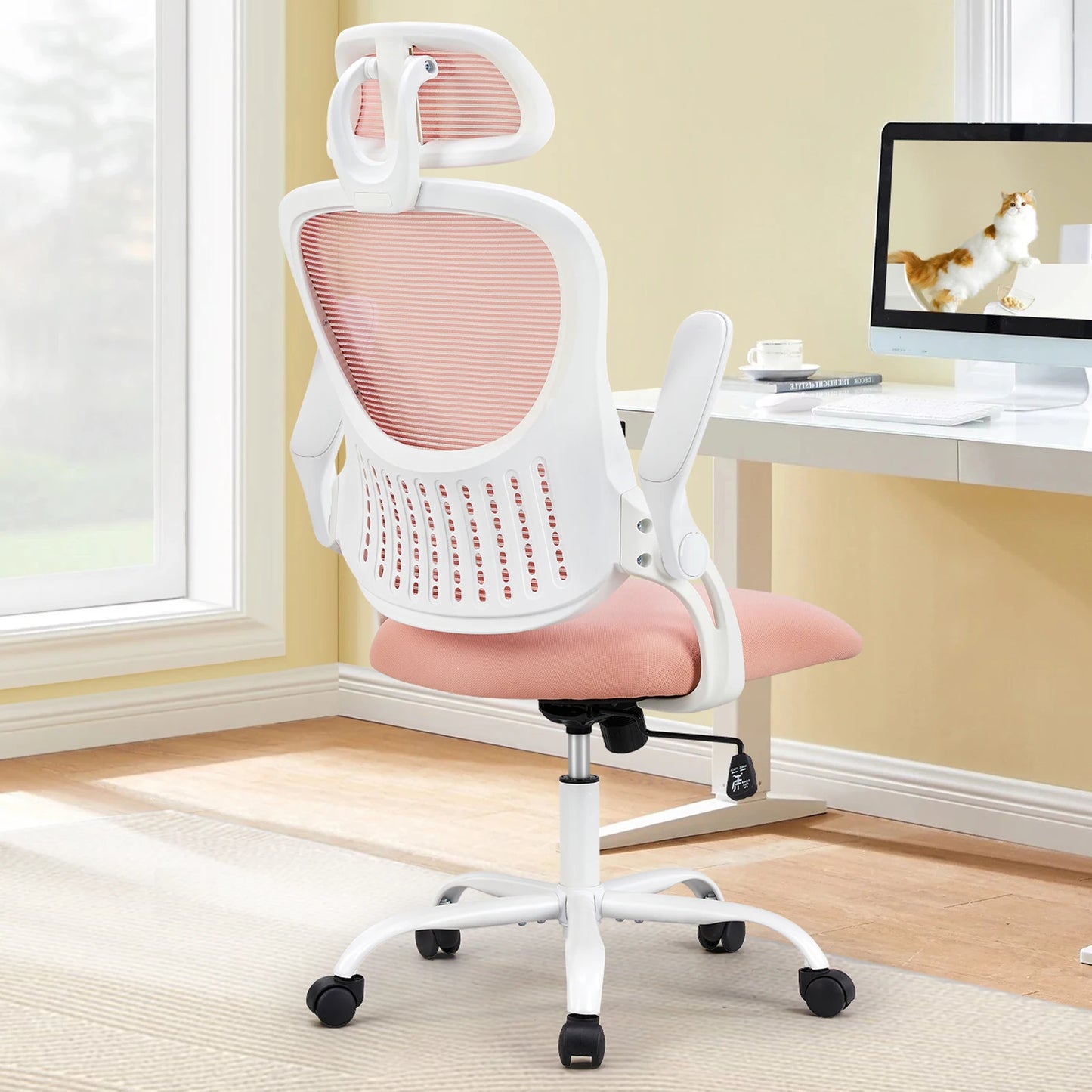 JHK Ergonomics Mesh Office Chair With Headrest And Lumbar Support